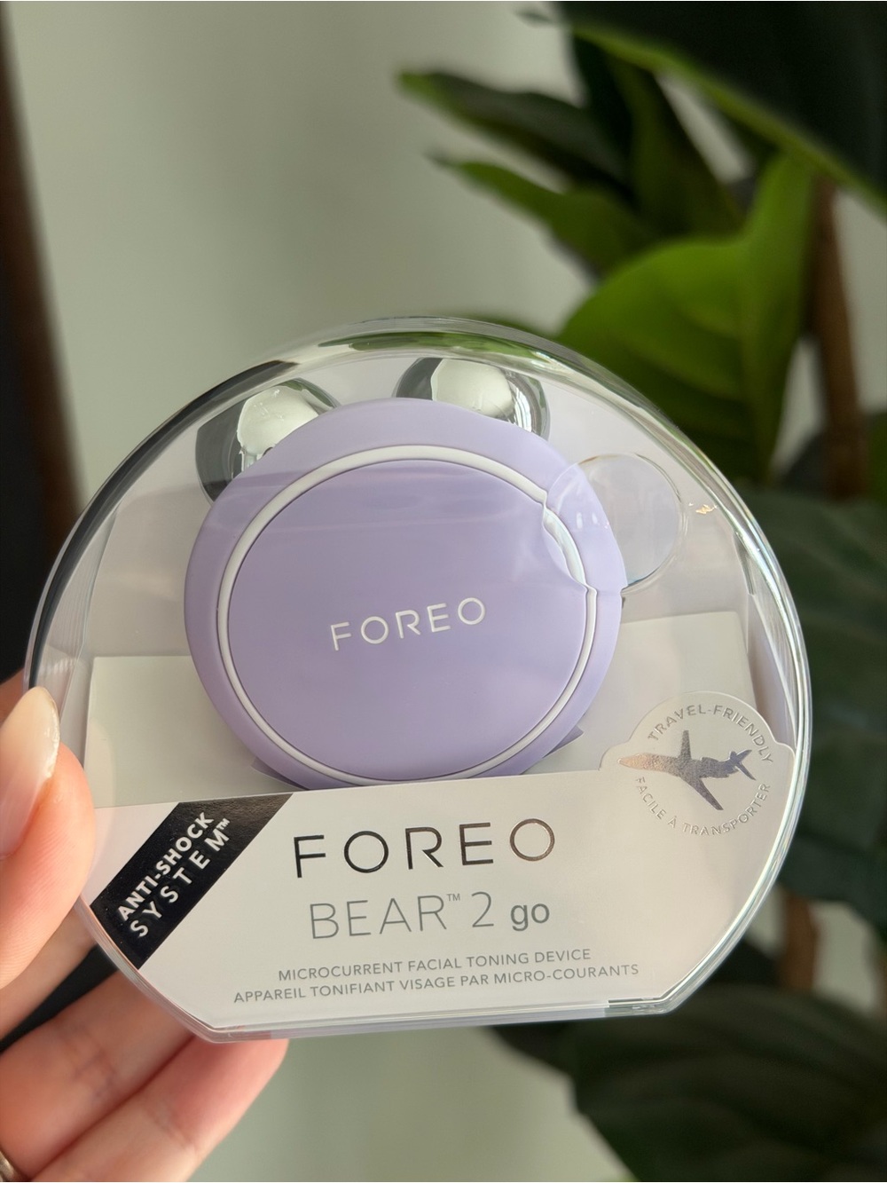 FOREO BEAR 2 Go Microcurrent Facial Toning Device Lavender NEW